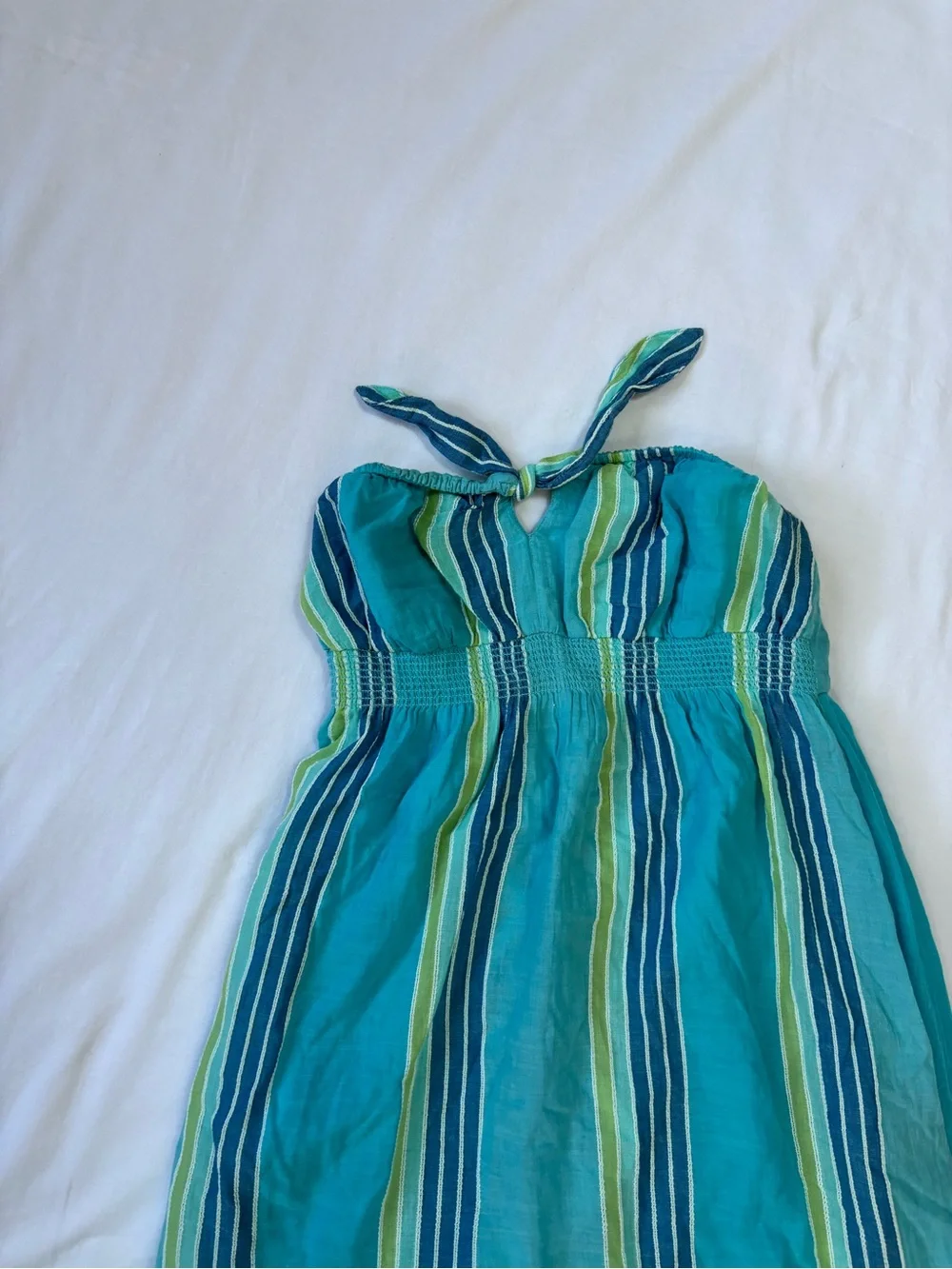 2000s Old Navy Turquoise Striped Dress